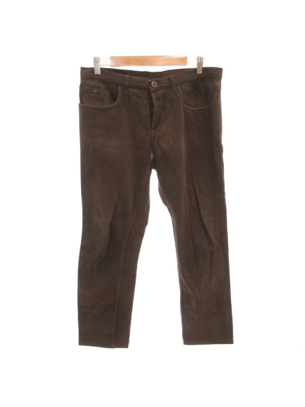 Gucci Corduroy Pants Straight Cotton Brown 46